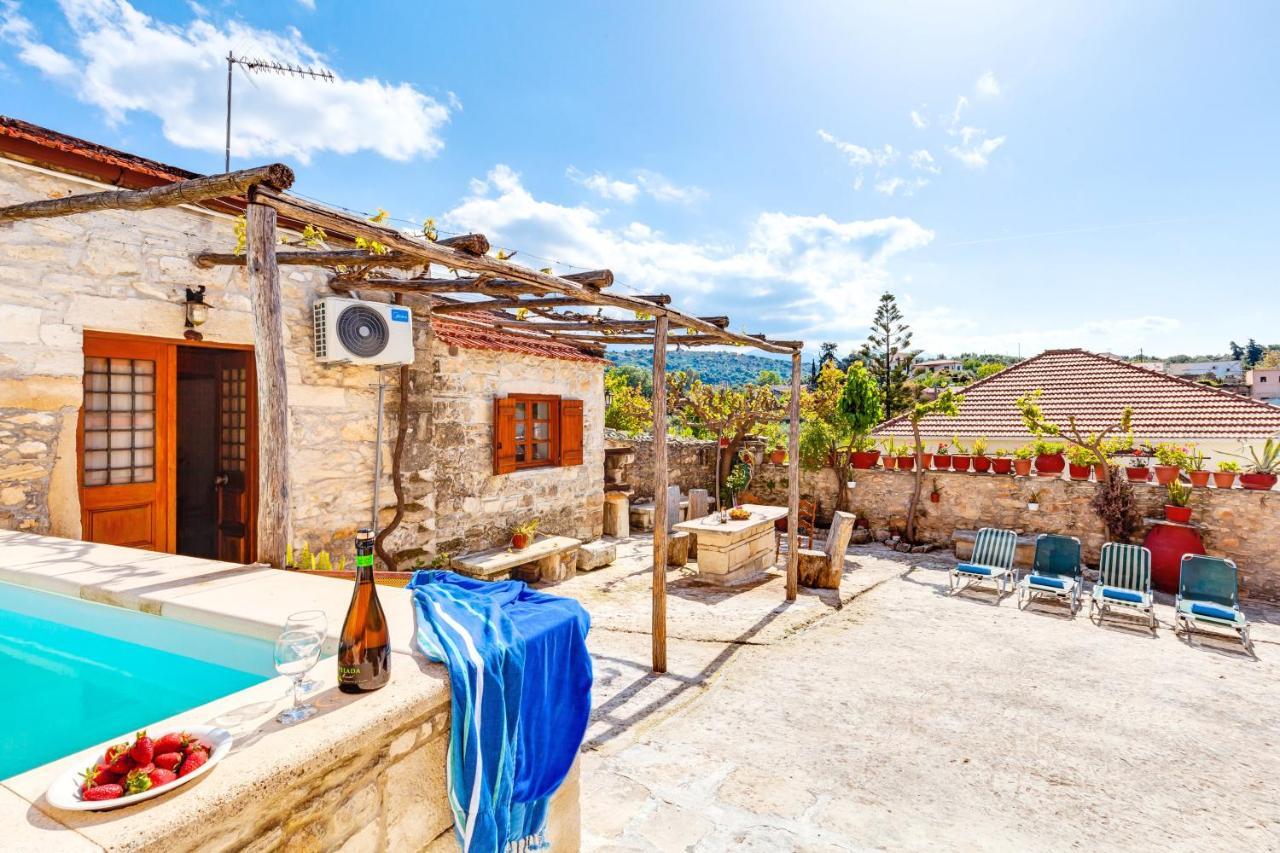 Traditional Home Vereniki With Heated Pool - By Apokoronas Villas Gavalochori 外观 照片